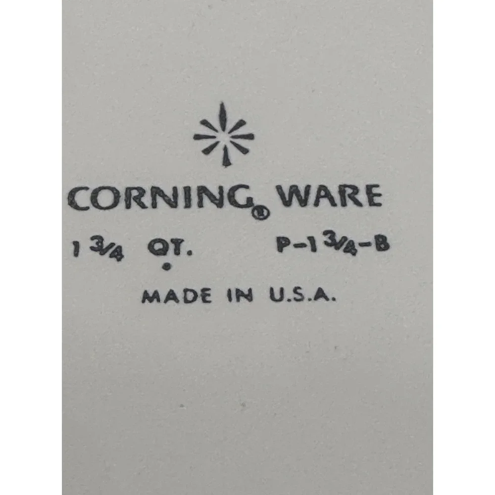 Vintage Corning Ware Blue Cornflower P-1-B One QT & P-1‎ 3/4-B 1 3/4 QT No Lids